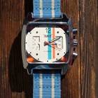 2-piece Classic Striped Military Nylon Replacement Watch Band Strap