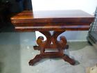 Early Empire Tulip Base Flame Mahogany Game Table 1820