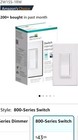 Leviton Decora Smart Switch Interrupteur Z-wave 800 Series Zw15s-1rw Ships Free