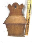 Antique Wall Box Wood Small Hanging Hand Made Wood Primitive 5x9 Original 1800s 