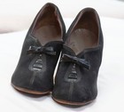 Antique Shoes Red Cross Women s Vintage Black Suede Leather Shoes   Black