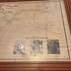Wwii Map 4th Armored Division D-day Invasion To Bastogne 1945 Original Framed