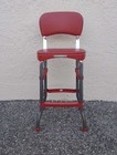 Cosco Bar Stool Red Metal Chair Vintage Retro 36  Tall
