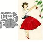 Dress Lady Metal Die Cuts Dies Stencil  Dress Lady Cutting Dies Cut Stencils    