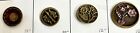 Card Of 20 Medium   Large Vintage Antique Metal Flowers   Leaf Buttons