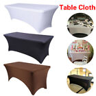 4 6 8ft Spandex Fitted Stretch Tablecloth Table Cover Wedding Banquet Party Us