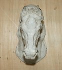 Decorative Pair Of Antique Victorian Hand Painted Cast Iron Horse Head Tethers