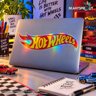 Hot Wheels Logo Decal Sticker 8in Holographic Set Of 2 Left Right Car Truck