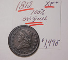 100  Original  Bold Xf  1812 Classic Head Large Cent     Chocolate Brown          