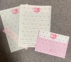 Hello Kitty My Melody Sanrio Pink Letter Set Envelope 1998  Stationery