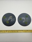 Vtg De Passille Sylvestre Enamel Copper Plate Floral Art  Set Of 2
