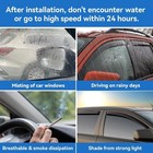 Fits 2007-2014 Chevy Silverado Gmc Sierra Crew Cab Window Visors Rain Sun Guard