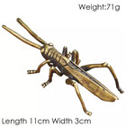 Brass Grasshopper Figurine Small Insect Statue House Ornament Animal Figurines