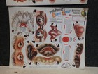 2 1950s Howdy Doody Detective Disguises Mask Paper Toy Poll Parrot Shoes Unpunch