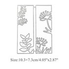 2pcs Rectangle Flower Leaf Metal Die Cuts  Flower Leaves Wedding Cutting Dies   