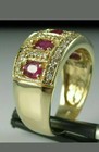 3 00 Ct Oval Cut Natural Ruby   Diamond Anniversary Ring 14k Yellow Gold Size 8