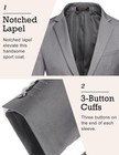 Men s One Button Blazer Casual Business Sport Coat Slim Fit Suit Jacket
