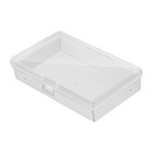 Lots Clear Plastic Storage Container Box Hinged Lid Art Jewelry Making Organizer