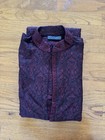 Boys Maroon And Black Sherwani Size Medium