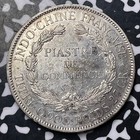 1926-a French Indo-china 1 Piastre Lot mk135 Large Silver 