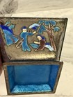 Antique Chinese Enameled Blue Cachepot Nice Details And Good Condition