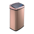Nine Stars 13 2 Gallon Motion Sensor Kitchen Trash Can Stainless Steel Gold