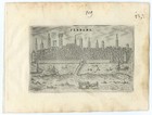 Antique Map  ferrara   italy  Francesco Valegio-d  Rascicotti  C 1598