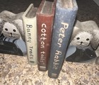 Vintage Peter Rabbit Book Ends Bookends 6x3 25    Bunny Trail   s Cotton Tails Euc