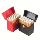 Red King Size Cigarette Case 50 Capacity Portable Pocket Storage Holder Box