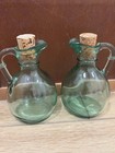Green Glass Vinegar And Oil Set Made In Canada