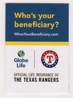 2022 Texas Rangers Regular Season Pocket Schedule Globe Life Insurance Version