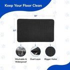 Large Cat Litter Mat  Double Layer Trapping Box Mat  black  22x30 Inch 