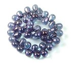 50 Czech Glass Teardrop Beads -transparent Denim Blue 6x4mm