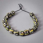 16 Ghost Venetian Black Trade Beads