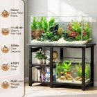 Aqqa 35-40 Gallon Fish Tank M For  with Power Outlet   Black