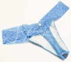Victoria s Secret Vintage Panties Panty Medium Blue Bikini Extra Low Rise Thong