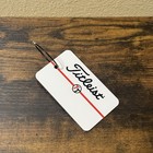New - White Rectangular Team Titleist Golf Bag Tag