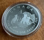 2004 Canada 1 Oz Fine Silver Coin - Arctic Fox From Fractional Set Coin Only