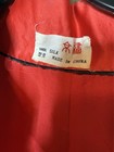 Vintage 100  Silk Red-hand Made In China Embroidered Robe One Size