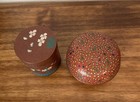 Vintage Antique Chinese Cloisonne Enamel Trinket Boxes Jars - Pair Of 2