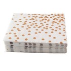 Napkins Gold Foil Polka Dot Confetti Cocktail Disposable Birthday Party 50 Pack