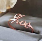 Personalized Name Ring Custom Word Stainless Steel Jewelry Wedding Marriage Gift