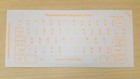 Thai Transparent Keyboard Sticker Orange Letters No Reflection  Printed In Korea