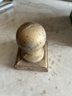 Vintage Cast Iron Ball Fence Finial Square Topper Post Caps For 3 X 3  Posts