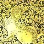 Thai Gold Lacquer Singh Painting Wood Detailed Exquisite Hand Painted 11 In