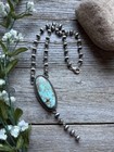 Navajo 925 Sterling Silver Royston Turquoise Pendant Rosary Necklace  20 Inch Ky
