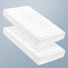 Waterproof Crib Mattress Protector Pad 2-pack - Quilted  Fitted Baby Mattress   