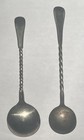 2x Antique 1877   1899 Coin Silver Spoon Extra Plate Twisted Handle - One Lot