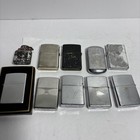 Lot Of 10 Vintage Lighters 6 - Zippos 1-merit 1-camel 2-unknown  Untested