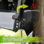 Adjustable Wider Rearview Side Mirrors For Yamaha Wolverine Rmax 1000 21-25  Fol